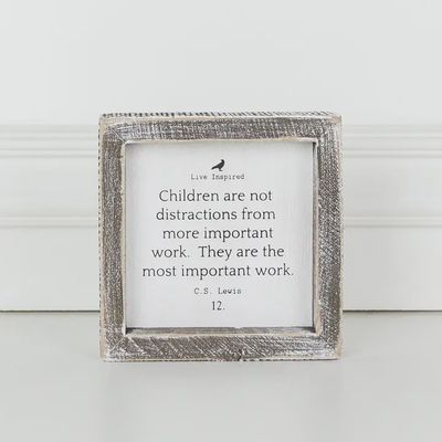 Inspirational Children Importance Wall Sign