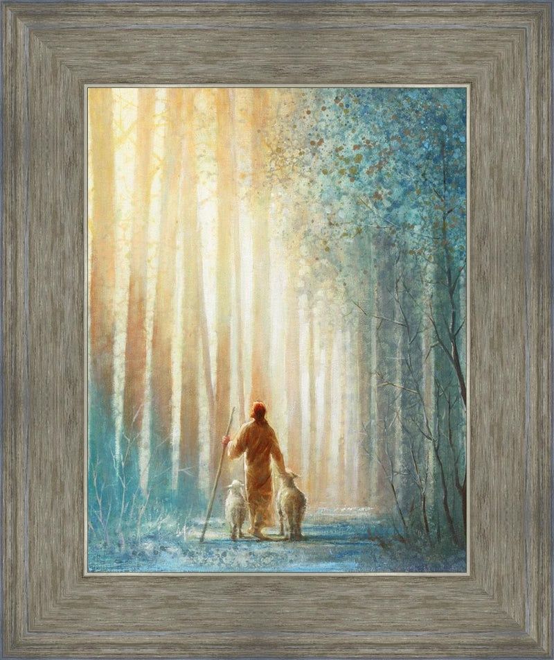 He Leadeth Me by Yongsung Kim 12 x 18 - Open Edition Canvas Gray Frame
