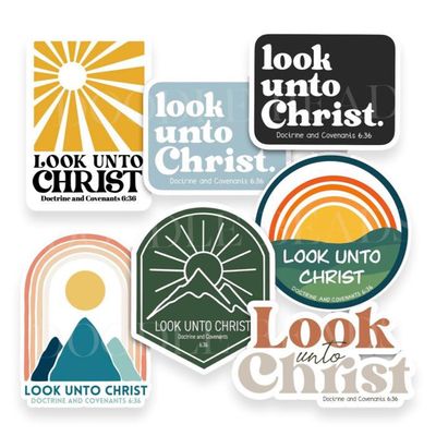 Look Unto Christ 2025 LDS Youth Theme Vinyl Stickers