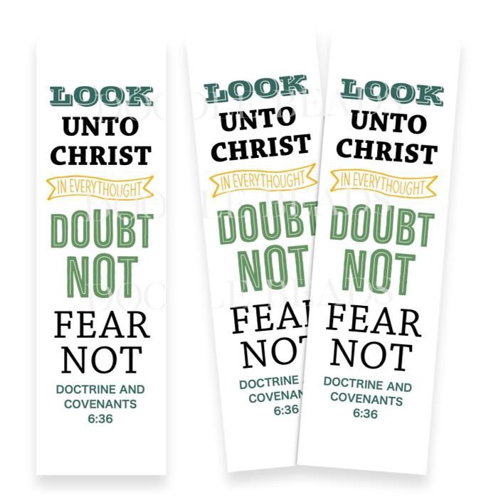 2025 LDS Youth Theme Look Unto Christ, Bookmark &amp; Print, Design: Bookmark
