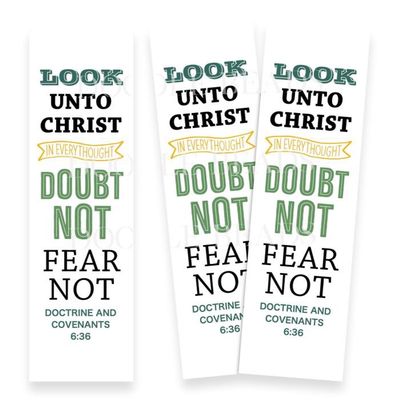 2025 LDS Youth Theme Look Unto Christ, Bookmark &amp; Print, Design: Bookmark