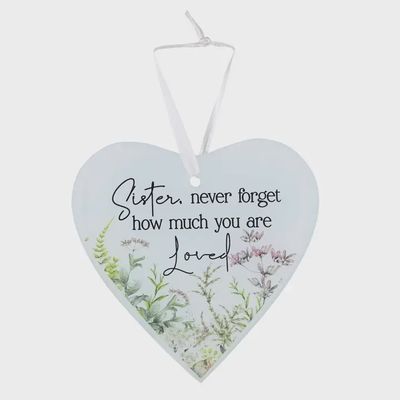 Glass Ornament Sister Never Forget How