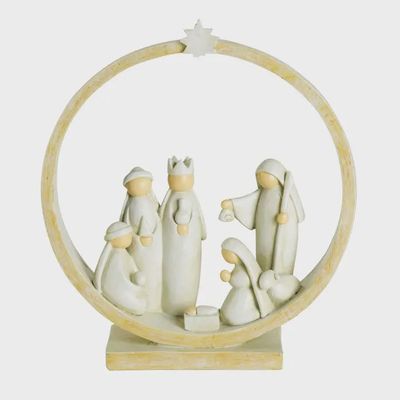 1-Piece Nativity in Creche 8in