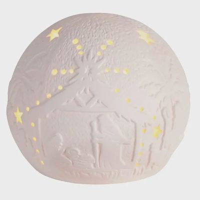 Nativity Led Light Up Orb Porcelain
