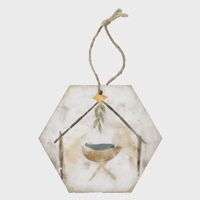 Watercolor Manger - Honeycomb Ornaments