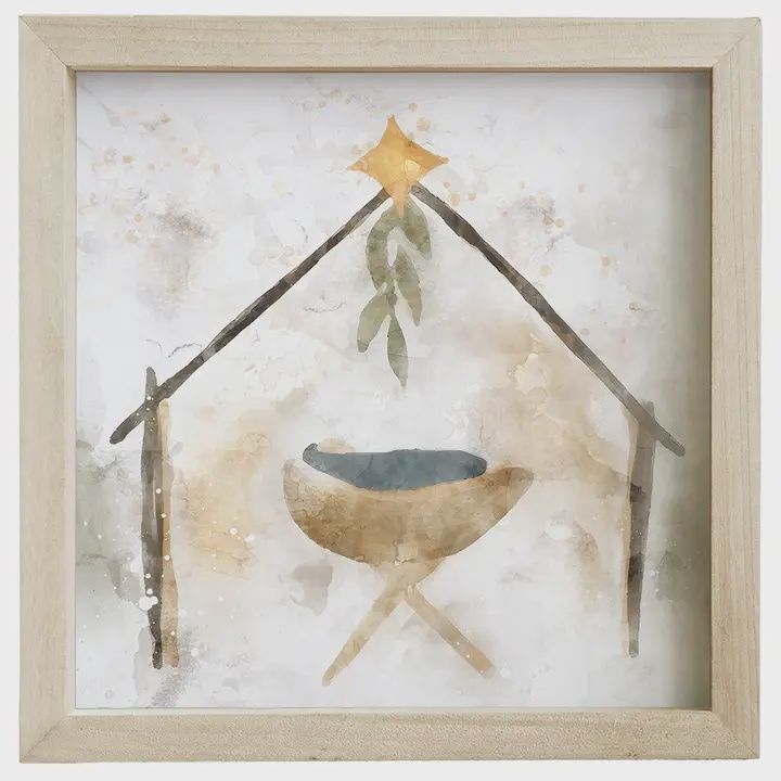 Watercolor Manger - Rustic Frames