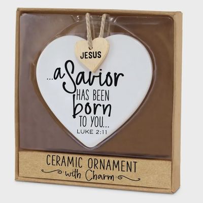 Ornament Heart Tag Savior Twine Hanger