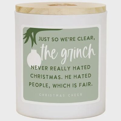 Grinch Hated People  Candle