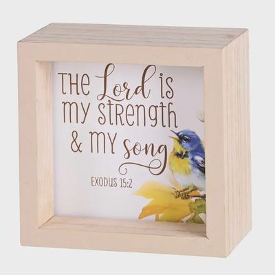 Tabletop 2 Sided Art Blue Bird Strength