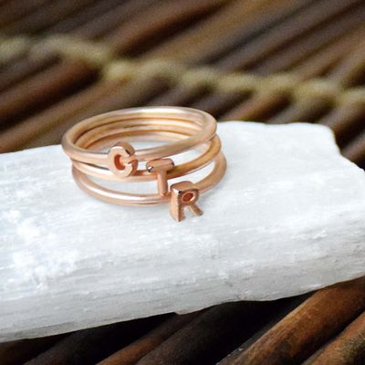 #C197  CTR Stackable Letters Ring