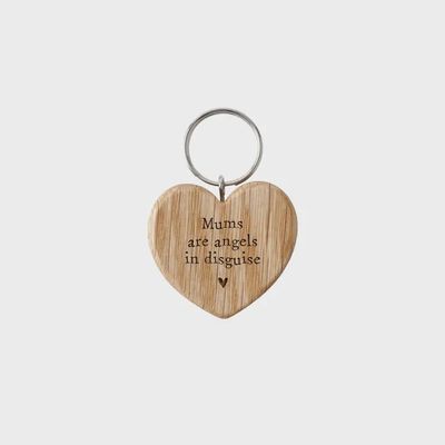 Send with Love &#39;mums Are Angels in Disguise&#39; Heart Keyring