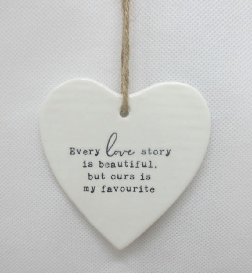Every Love Story Hanging Heart, 9cm