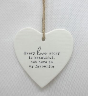 Every Love Story Hanging Heart, 9cm