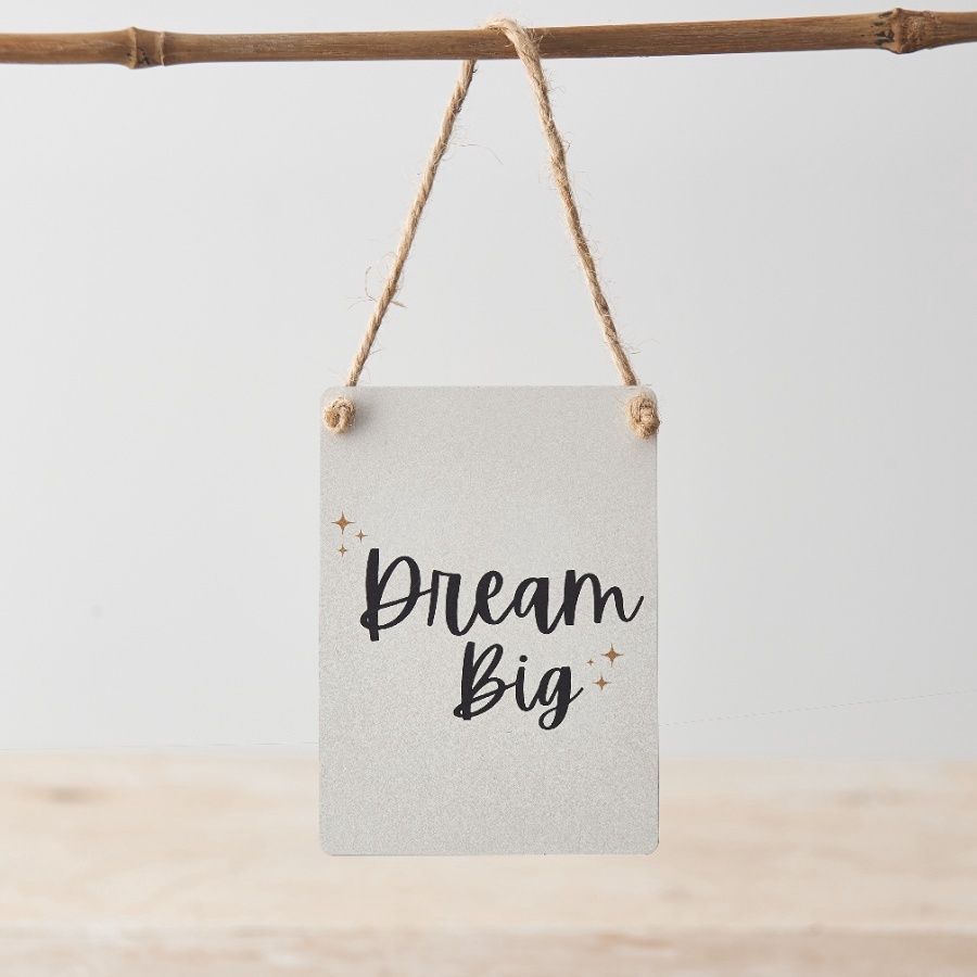 &#39;Dream Big&#39; Mini Metal Sign