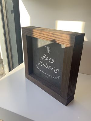 He is Risen Wooden Sign