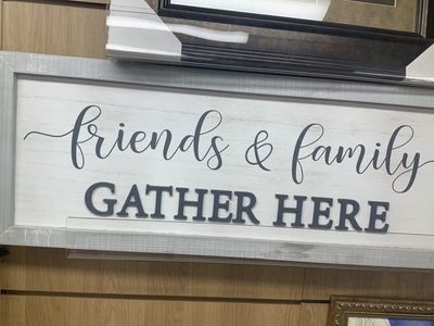 Family &amp; Friends Gather Here Wooden sign