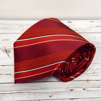 Youth CTR Red Stripe Microfiber Necktie