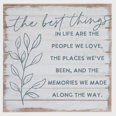 Best Things In Life. Wooden Sign