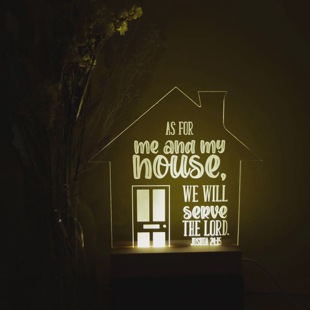 My house Will Serve the Lord Night Light