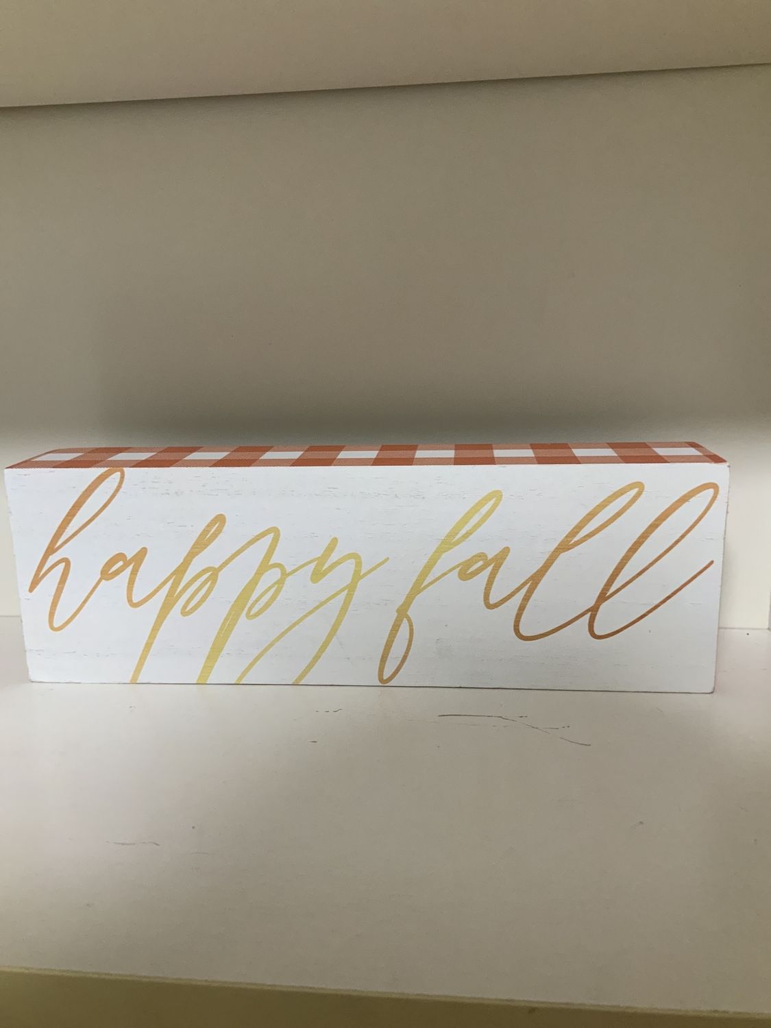 Happy Fall Wooden Block