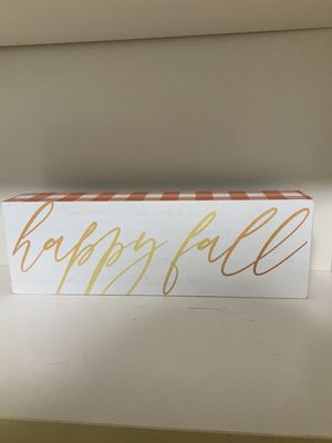 Happy Fall Wooden Block