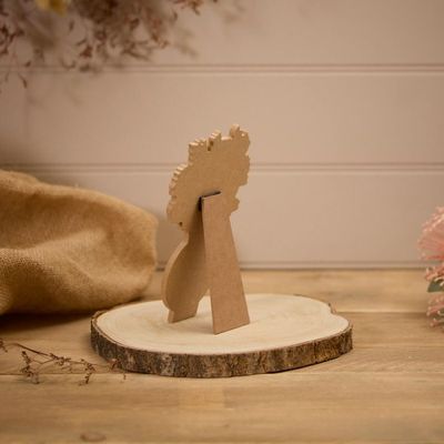 Etched Wood Flower Vase - Mum