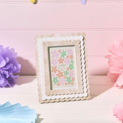 Triple Layer Wooden Scalloped Frame - Large