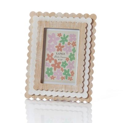 Triple Layer Wooden Scalloped Frame - Large