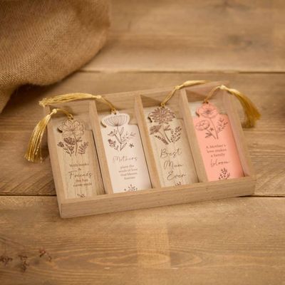 Wooden Floral Bookmarks