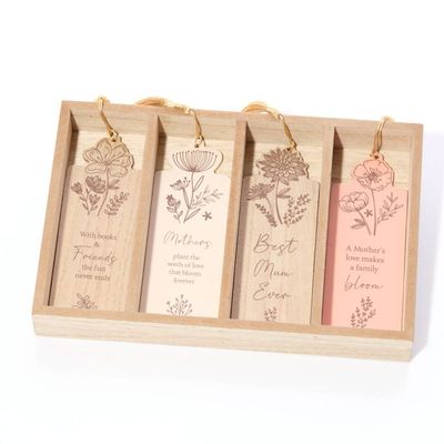 Wooden Floral Bookmarks