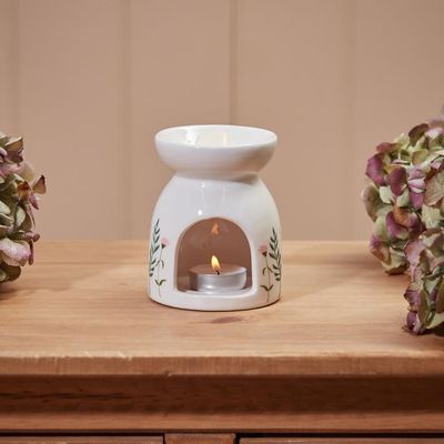 Floral Bless This Home Wax Burner