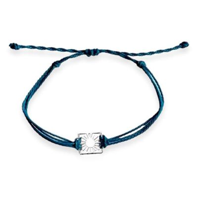 Look Unto Christ thread bracelet Blue