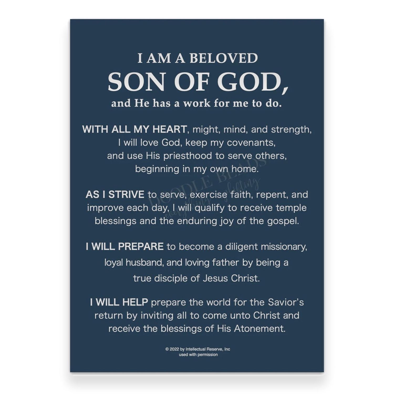 5x7 Aaronic Priesthood Theme Print