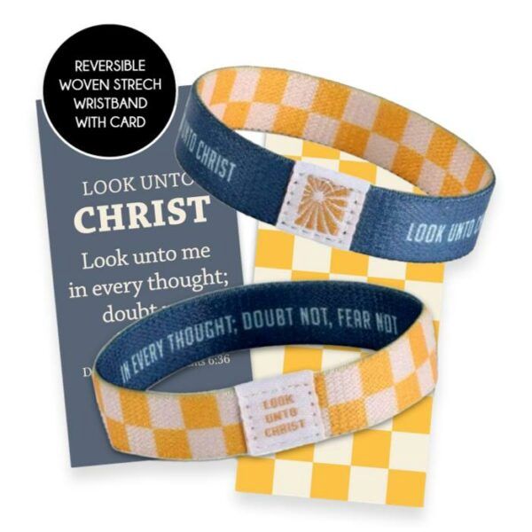 Look Unto Christ Woven Bracelets Yellow/Grey