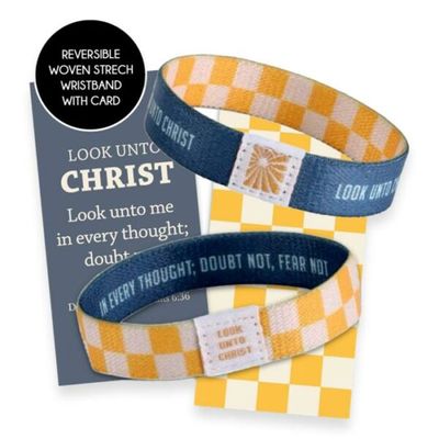 Look Unto Christ Woven Bracelets Yellow/Grey
