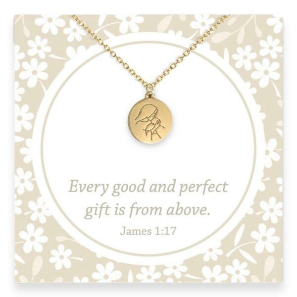 Mother and Baby Medallion Necklace