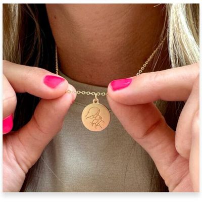 Mother and Baby Medallion Necklace