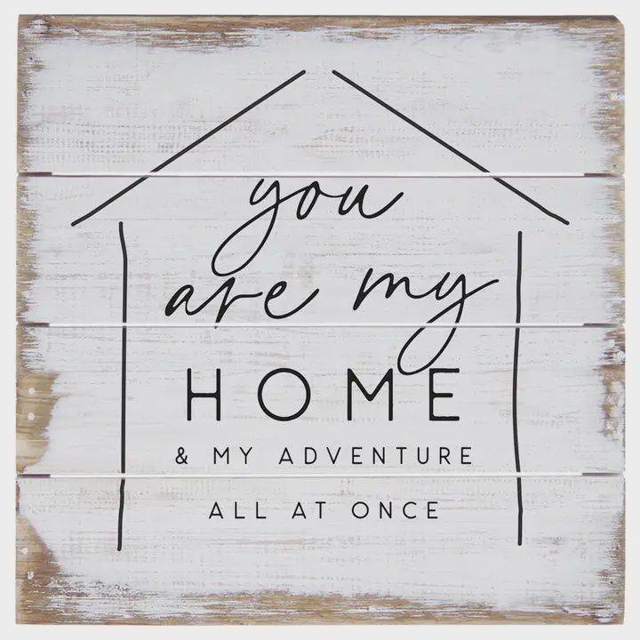Home &amp; Adventure wooden sign