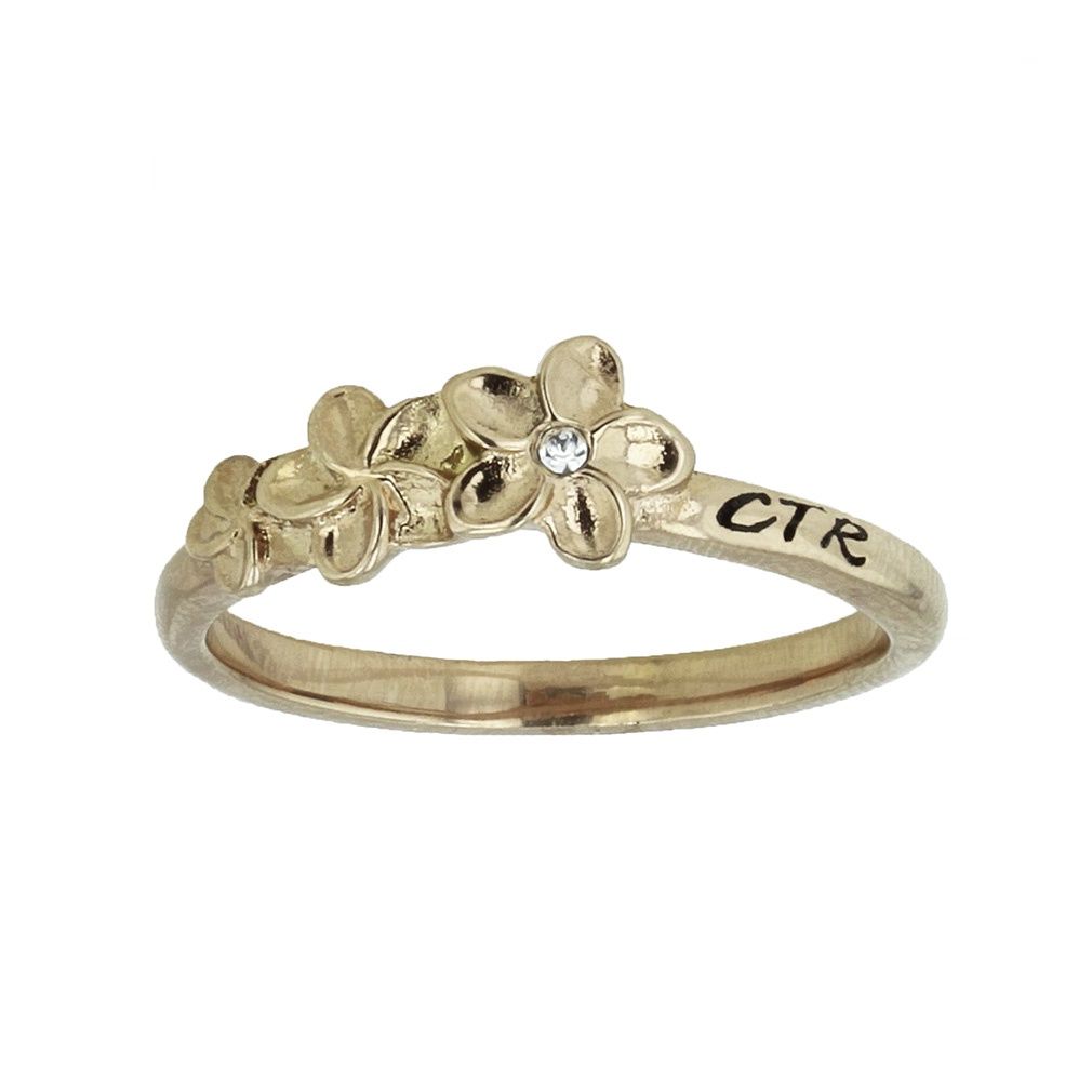#1797 Plumeria CTR Ring, Ring Size: 9.0