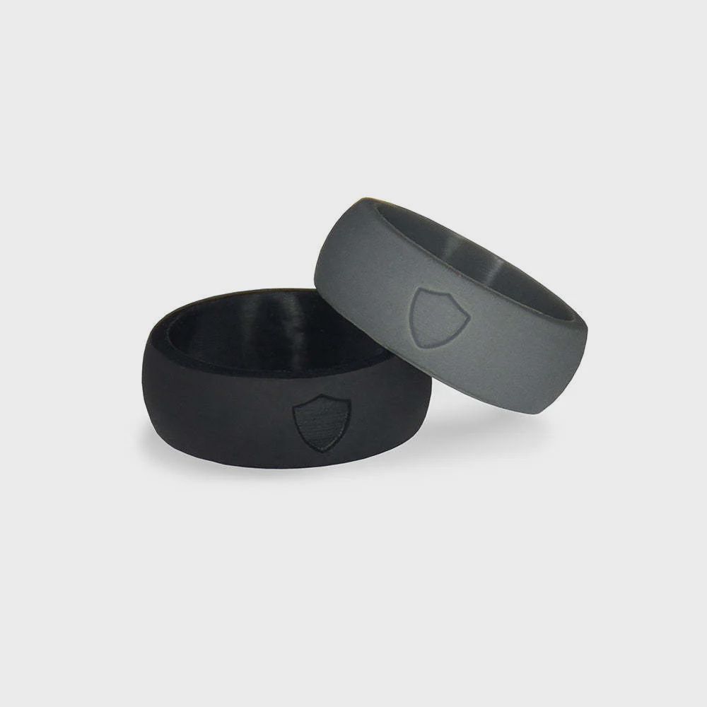 #001 CTR Shield Silicone Ring, Ring Size: 12/Black