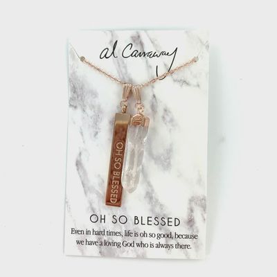 Oh So Blessed Crystal Necklace