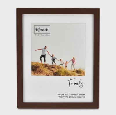 Moments wooden photo frame with mount 6&quot;x6&quot;