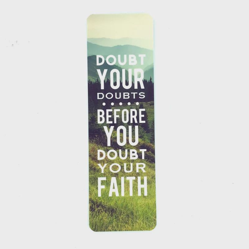 Doubt your doubts bookmark