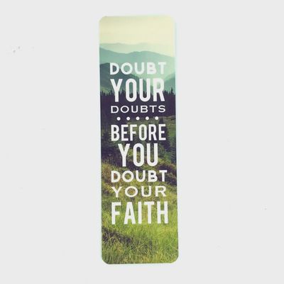 Doubt your doubts bookmark