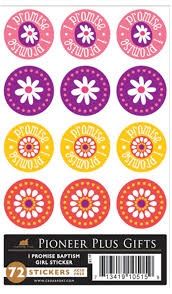 I promise Baptism  girl stickers