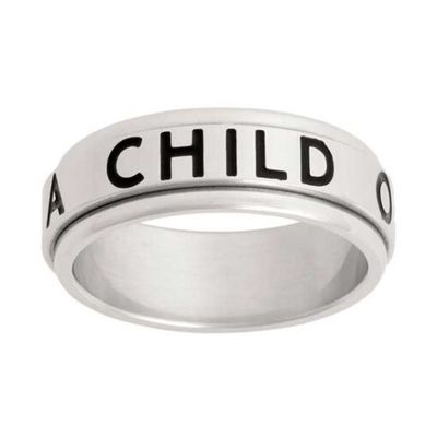 “I Am A Child Of God” Spinner Ring Narrow
