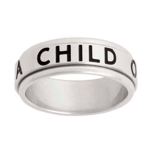 “I Am A Child Of God” Spinner Ring Narrow, Size: 2