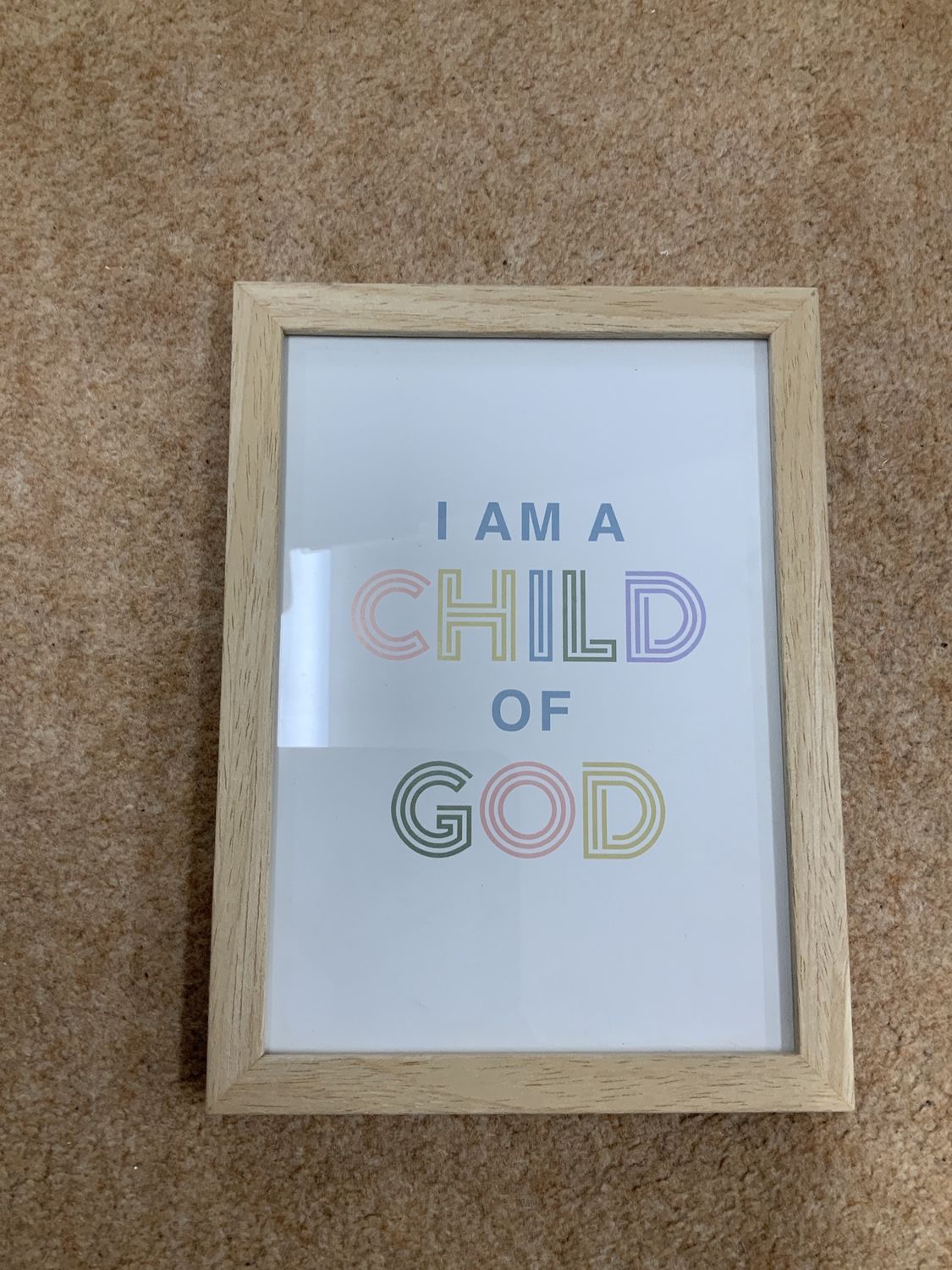 I am a child of god framed art