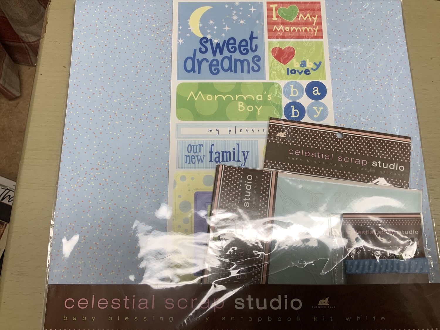 Baby blessing scrapbook kit, Colour: Blue
