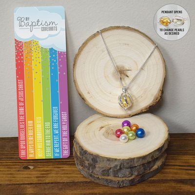 My baptism covenant bookmark &amp; necklace